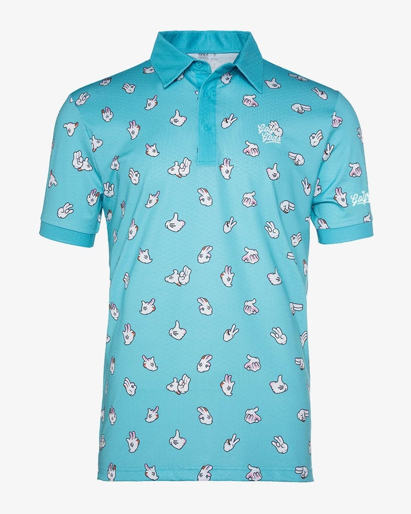 GOLF GODS - GOLF GODS Men's Shocker Cool Tech Performance in Teal - The Agora Bangkok